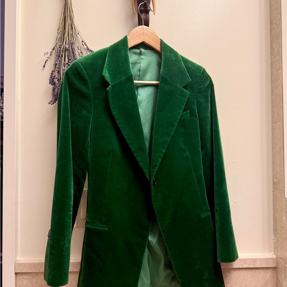 ⚡️Green•Velvet•Blazer by FRAME 🌿